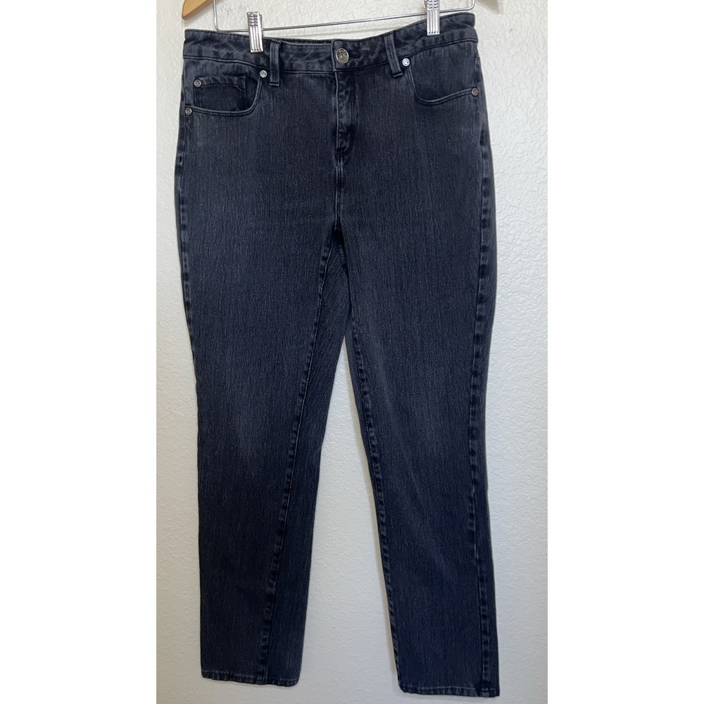 Coldwater Creek Women's Size 8 Black Dark Wash Stretch‎ Denim Jeans
